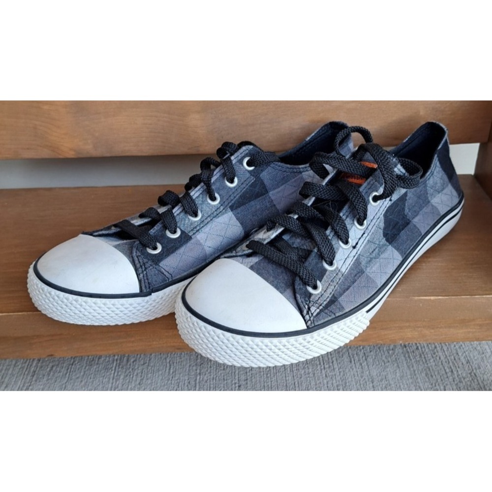 Rocket Dog Women's Black/Gray Buffalo Plaid Low-Top Canvas Sneakers Shoes 10 NEW